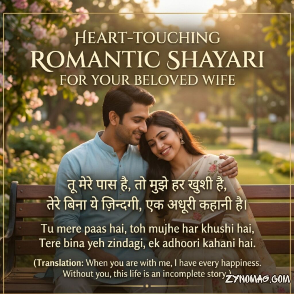 Heart Touching Romantic Shayari for Wife