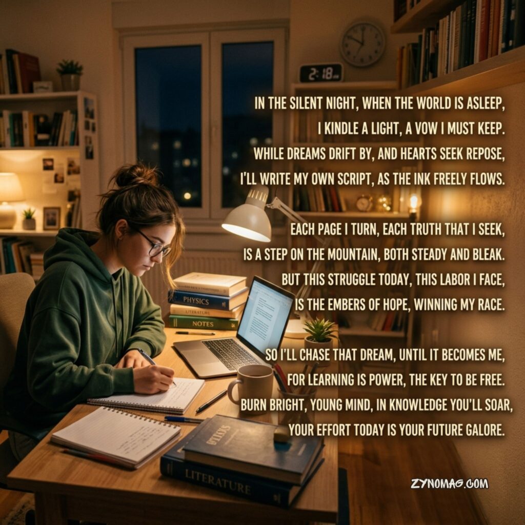 Inspiring Study Shayari in English for Students