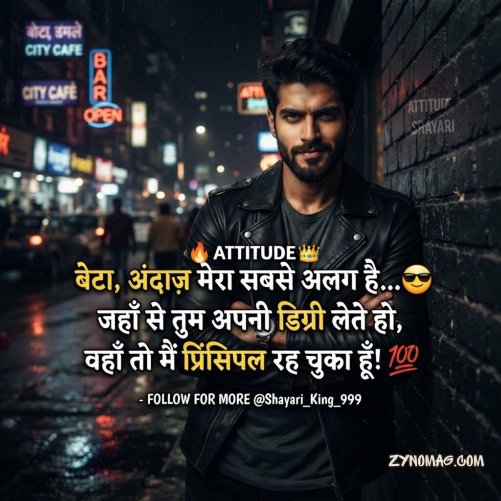 Instagram shayari in hindi attitude