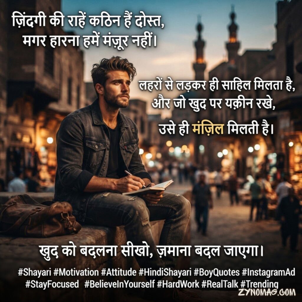 Instagram shayari in hindi for boy