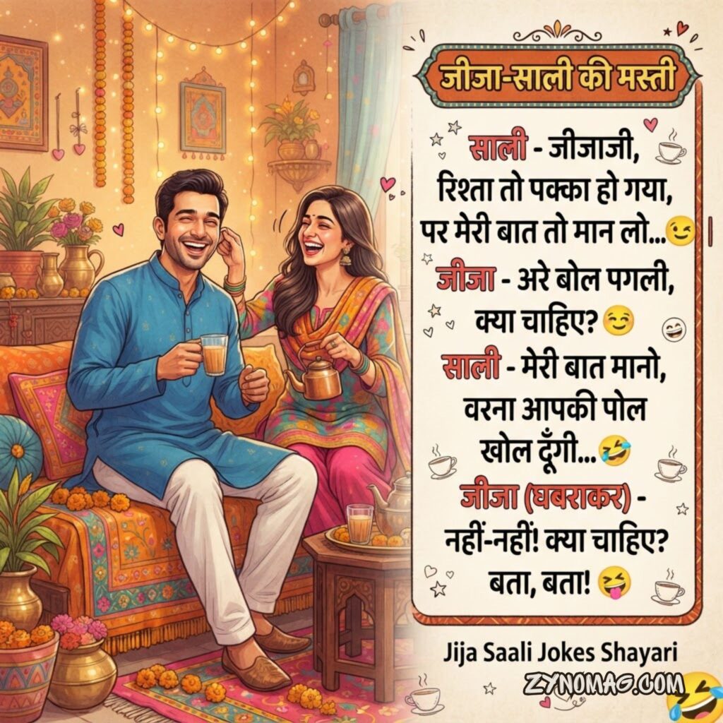 Jija Saali Jokes Shayari in Hindi