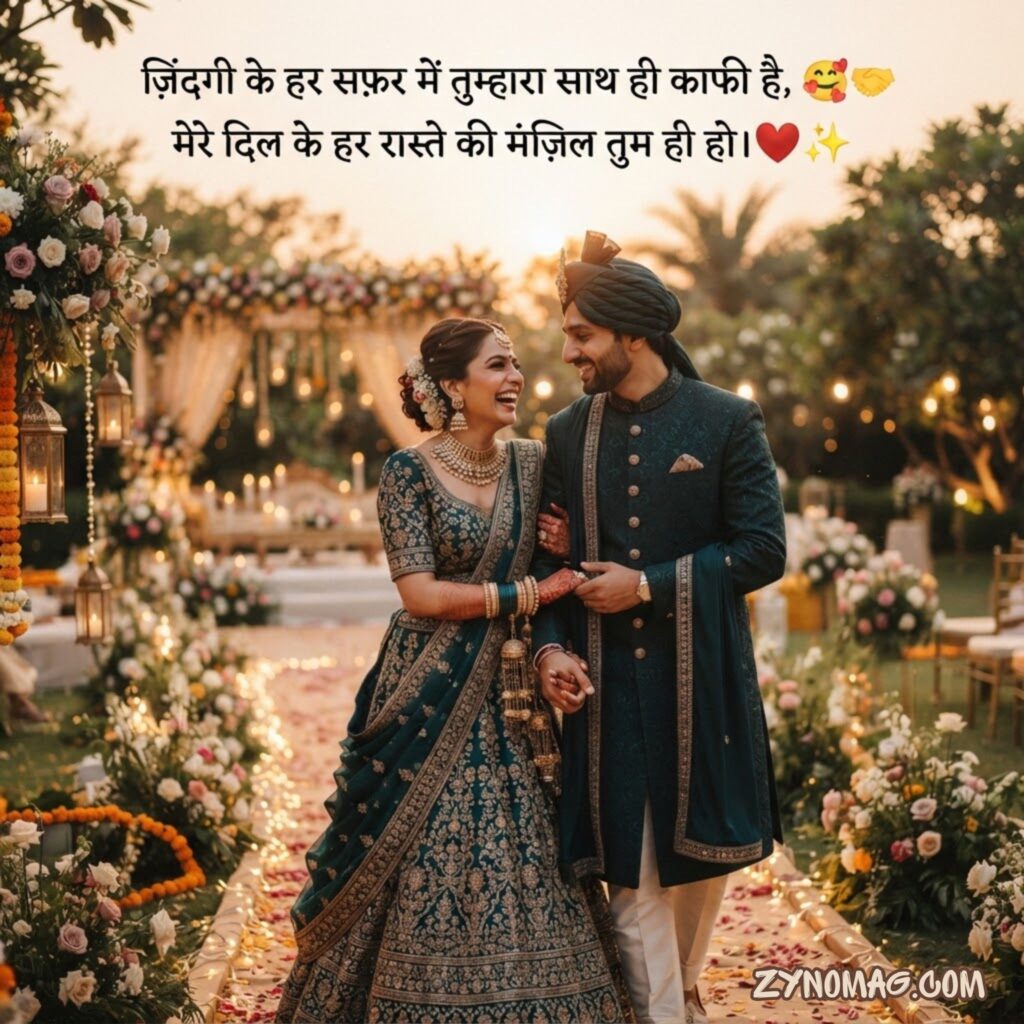 Life partner shayari 2 line in hindi with emoji