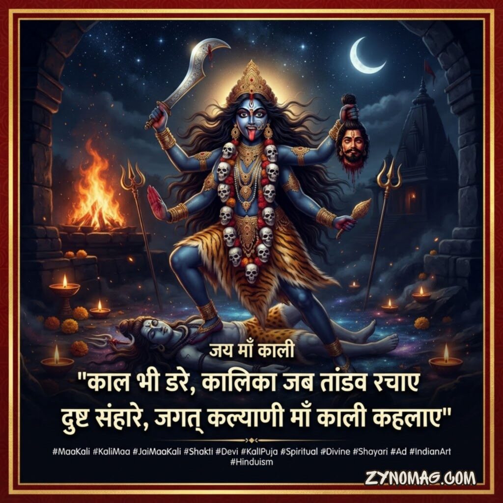 Maa Kali Shayari in 2 Lines in Hindi
