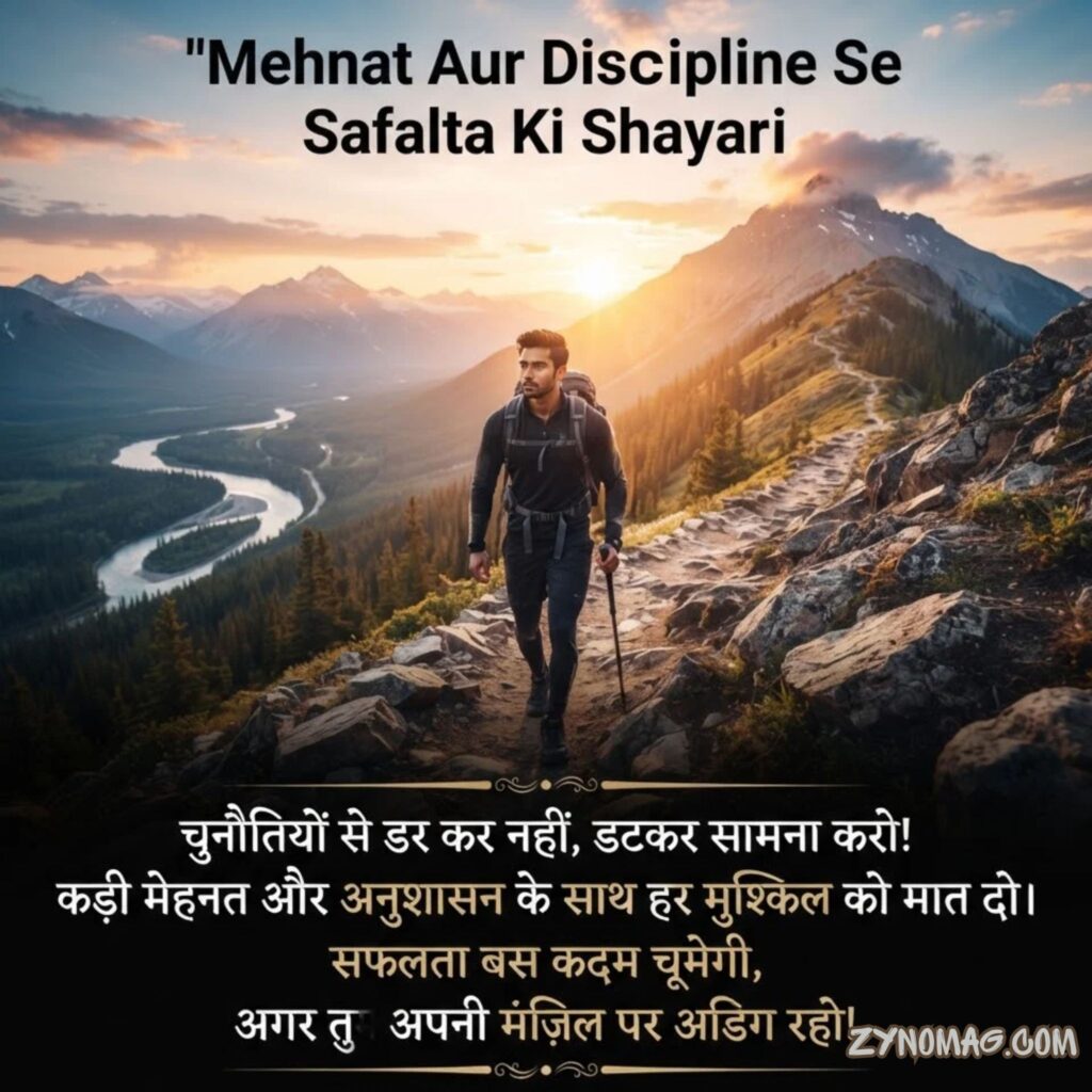 Mehnat Aur Discipline Se Safalta Ki Shayari