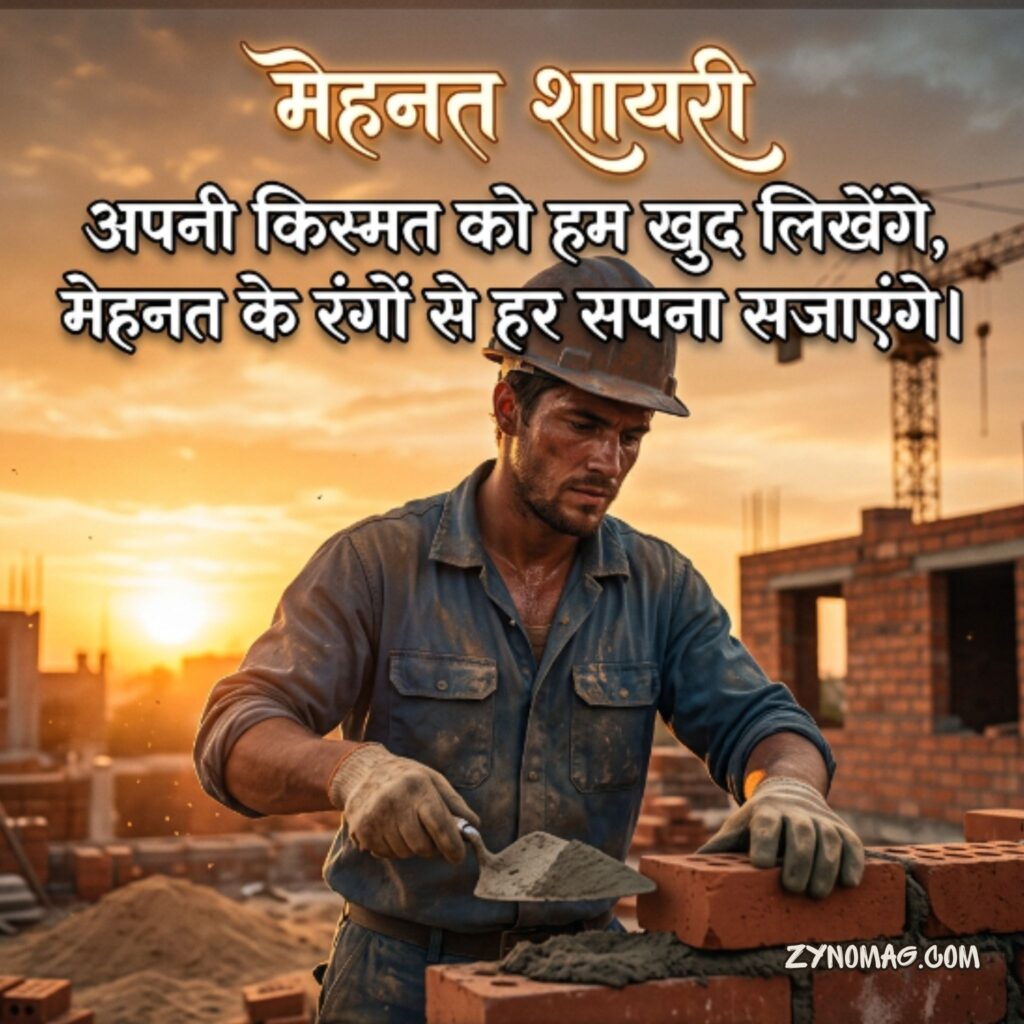 Mehnat Shayari in Hindi 2 Line