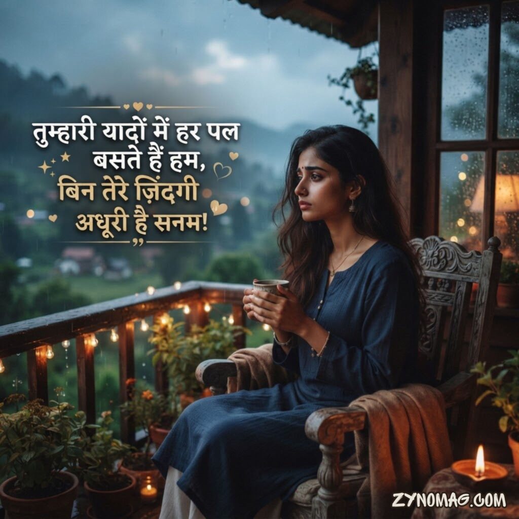 Miss You Shayari, Hindi 2 Line