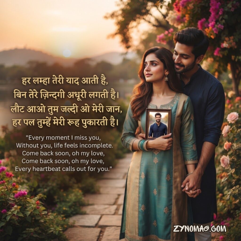 Miss You Shayari Hindi For Wife