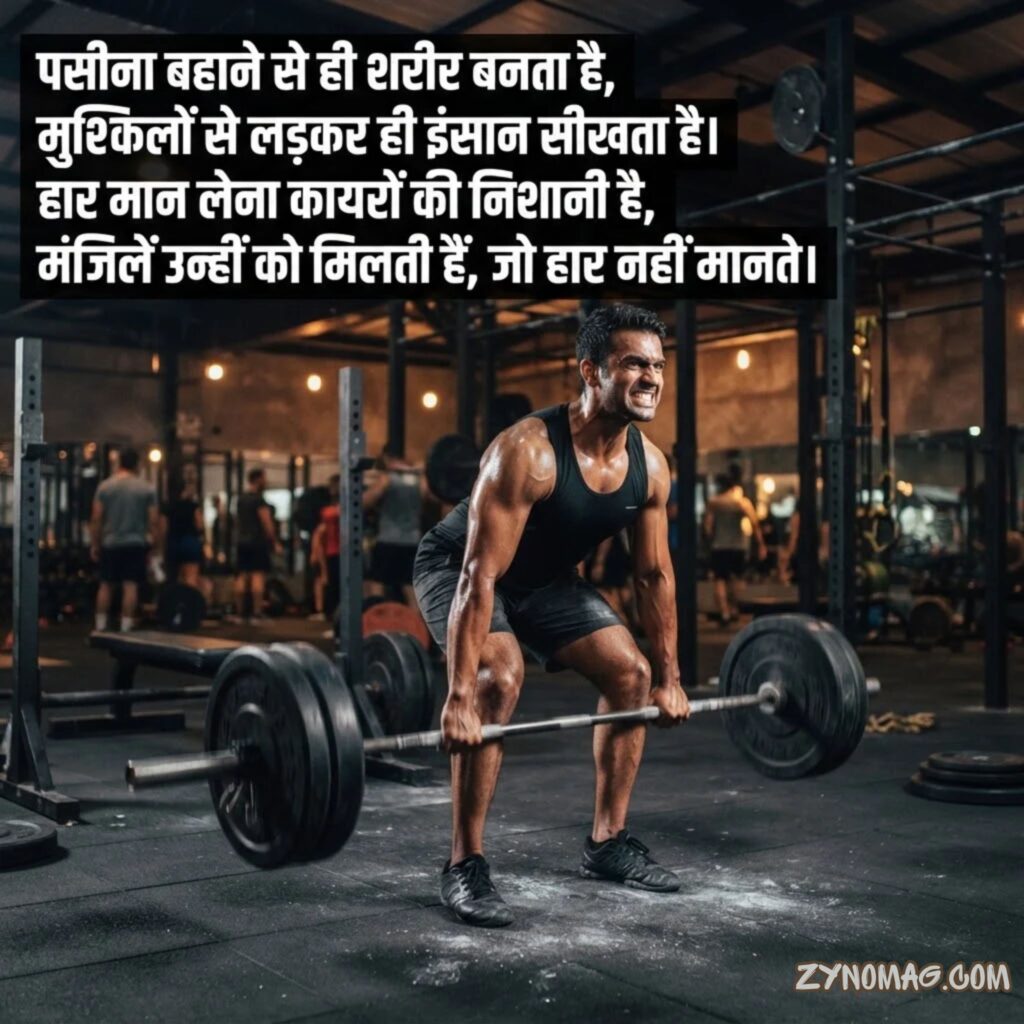 Motivational Quotes for Hard Exercises in Hindi Language