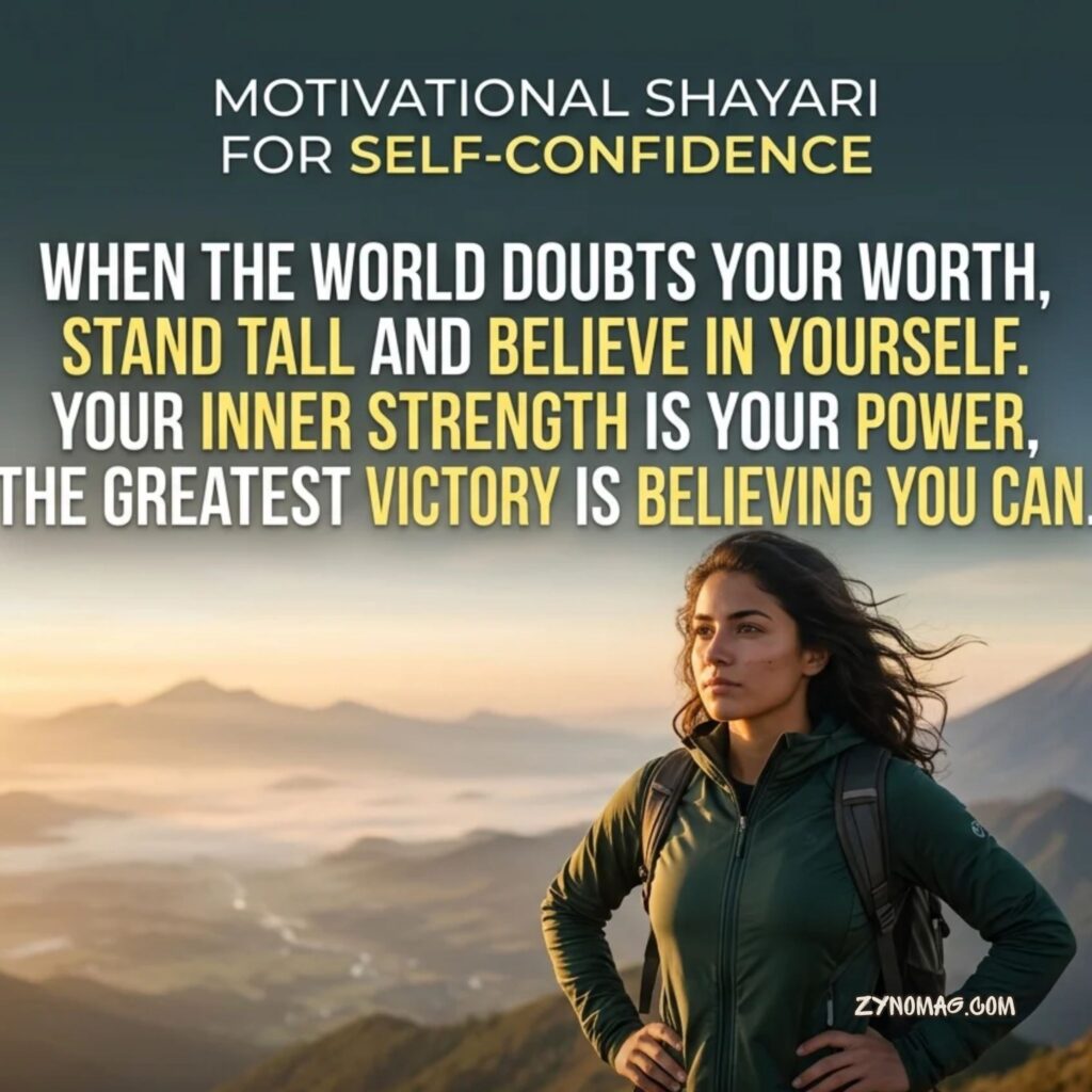 Motivational Shayari in English for Self-Confidence