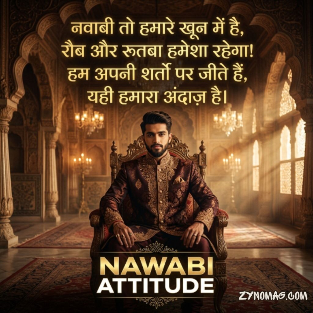 Nawabi Attitude Status for Boy