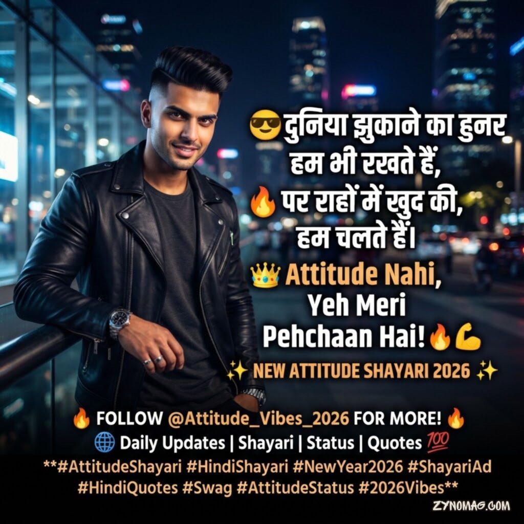 New Attitude Shayari In Hindi 2026