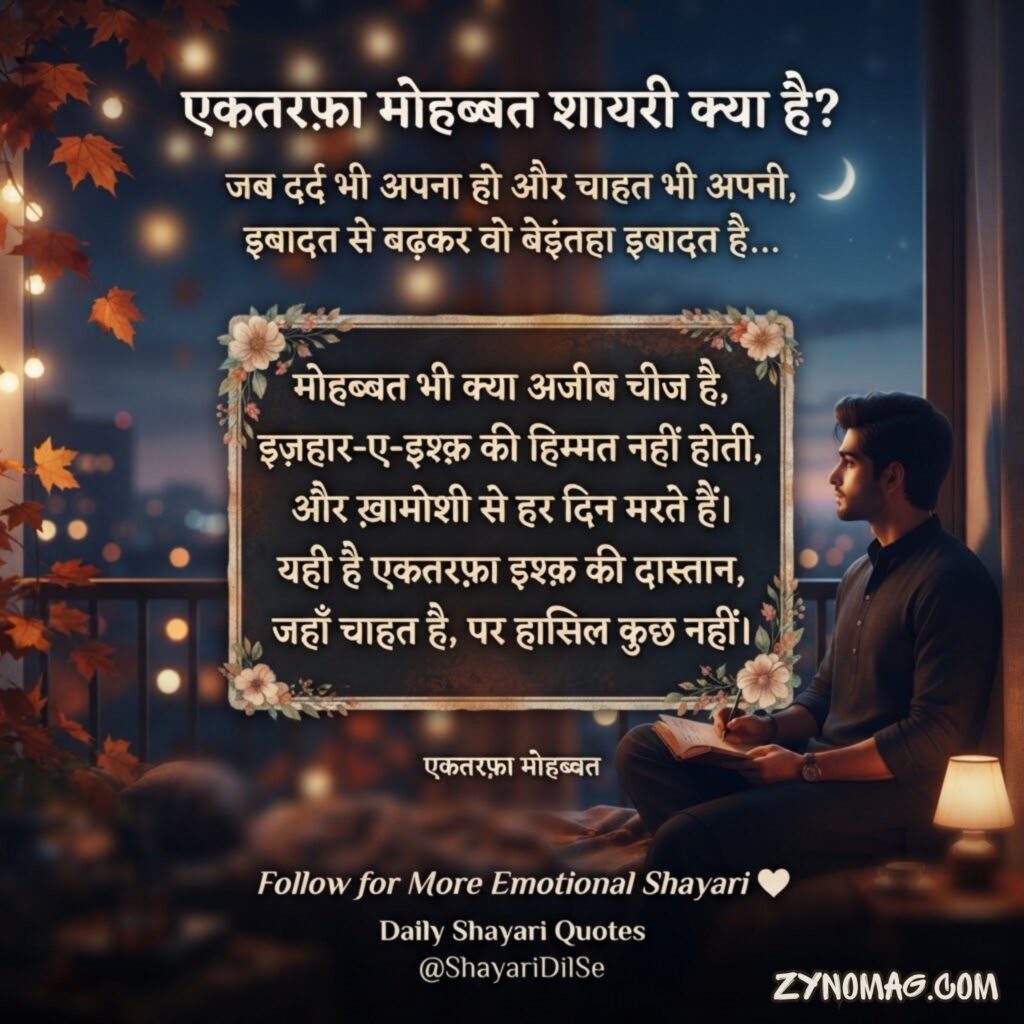 One Sided Love Shayari क्या है