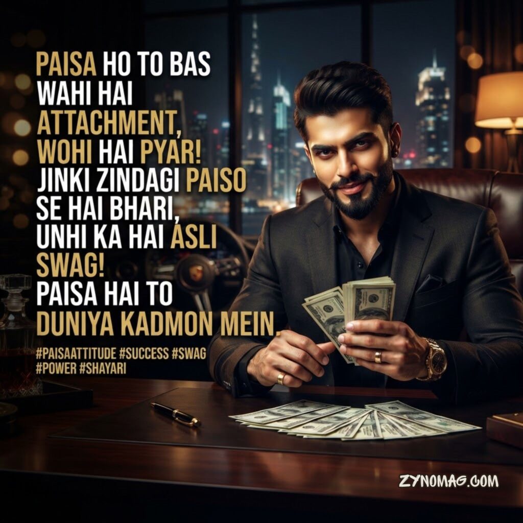 Paisa Shayari Attitude in English