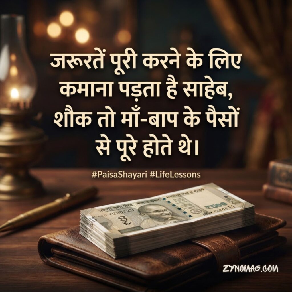 Paisa Shayari in Hindi 2 Line