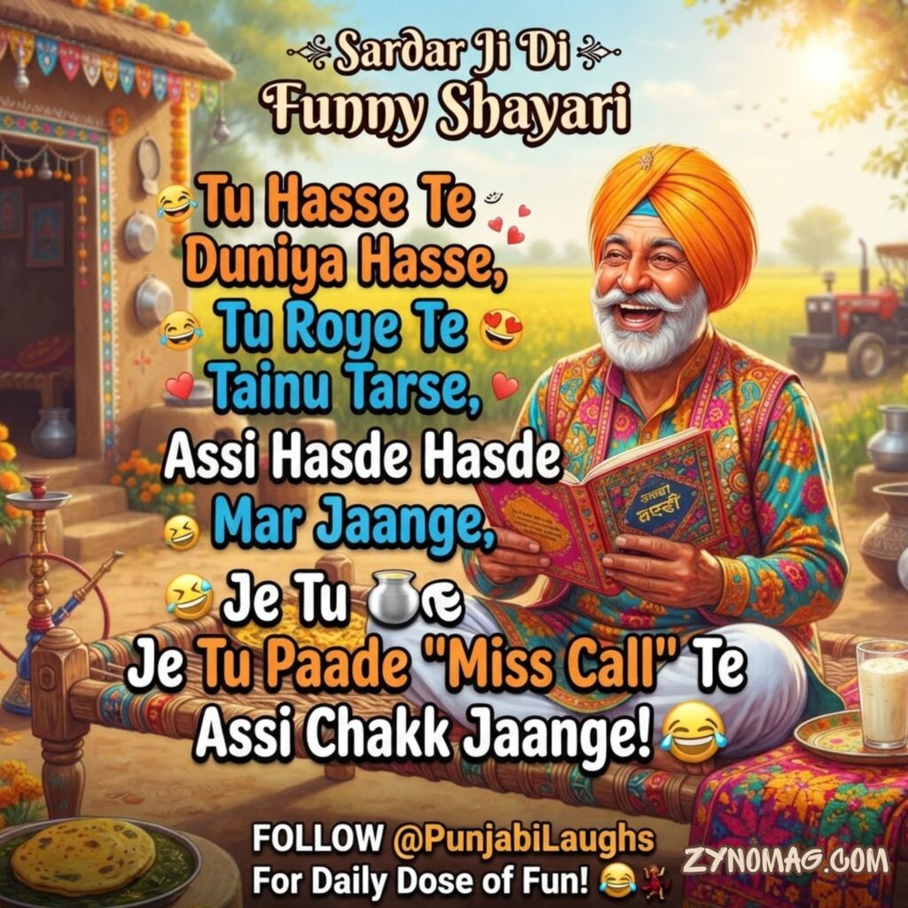 Punjabi Funny Shayari in English