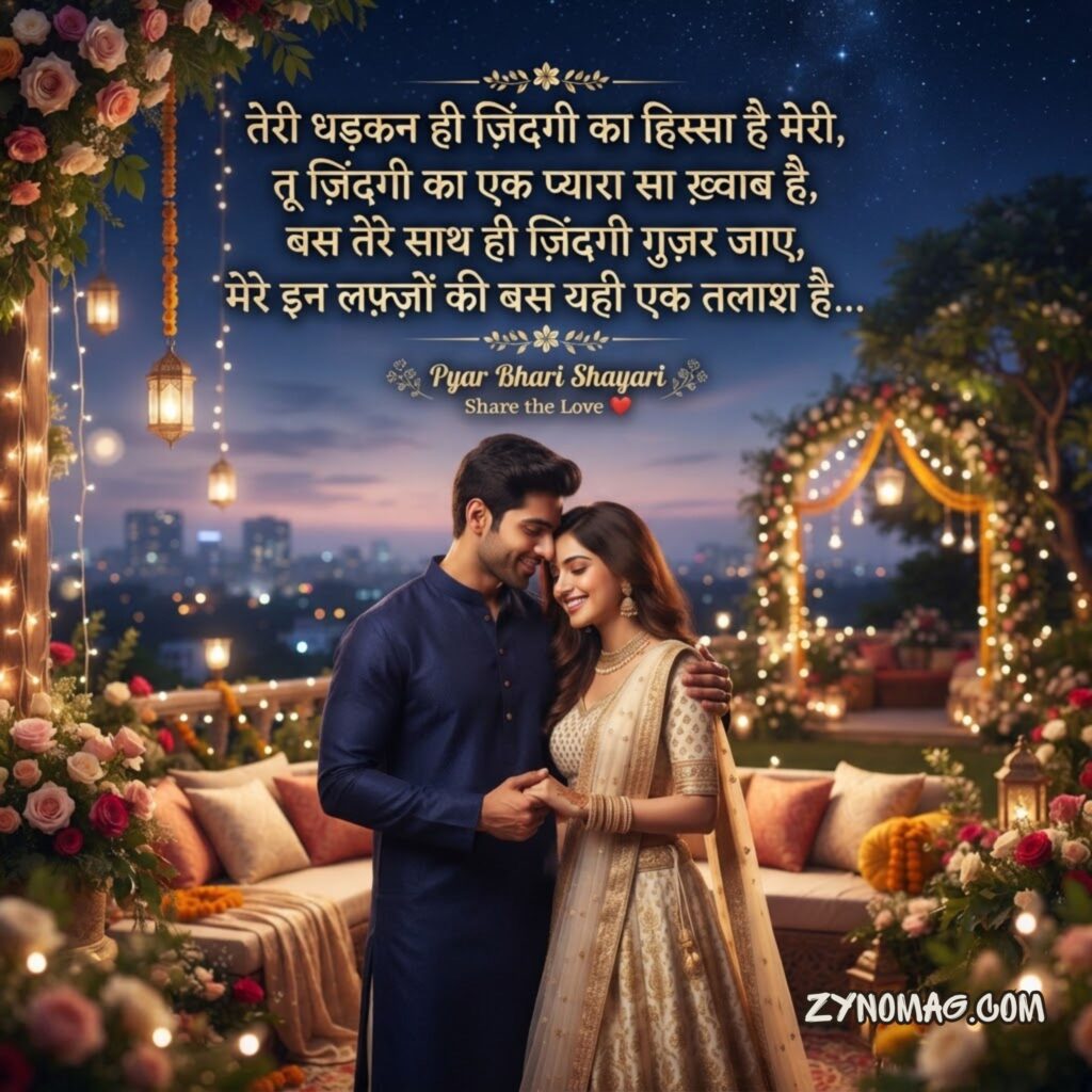 Pyar Bhari Shayari in Hindi Text