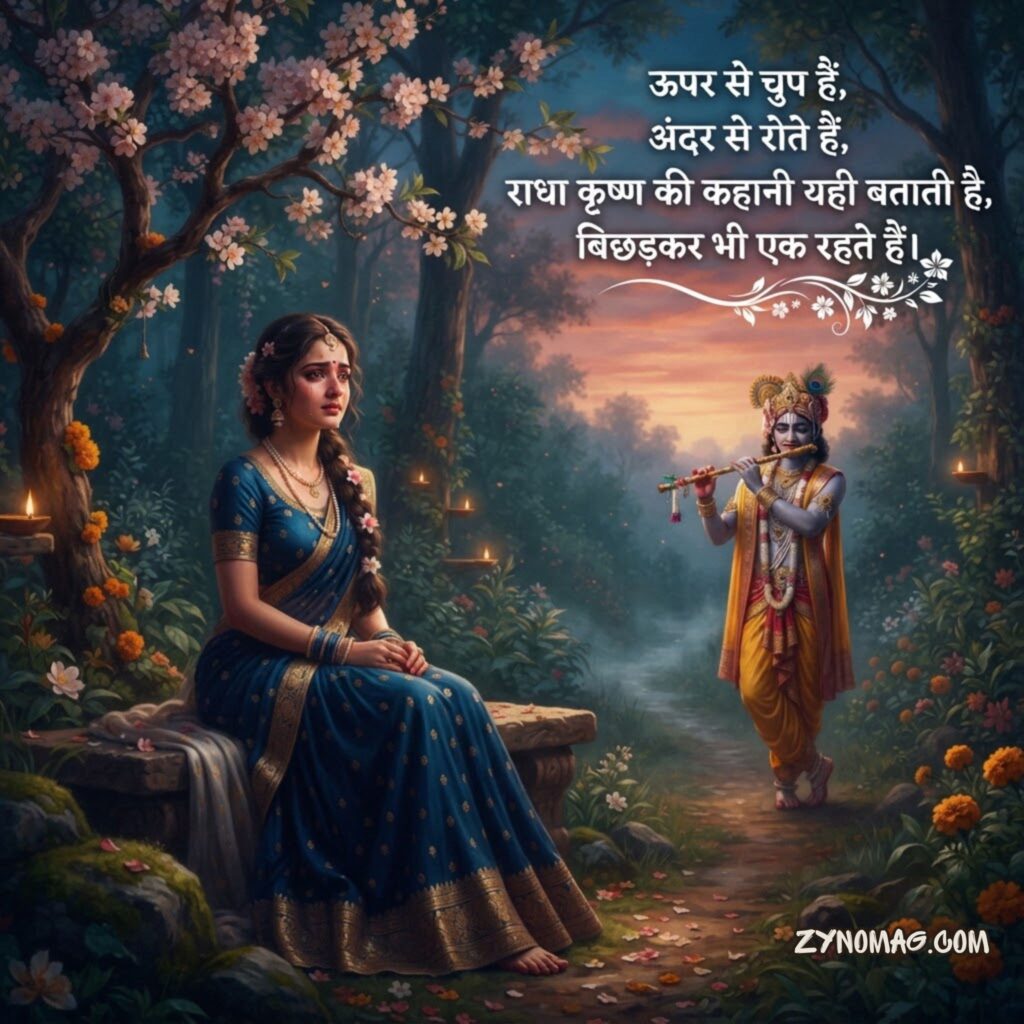 Radha Krishna Sad Status in Hindi
