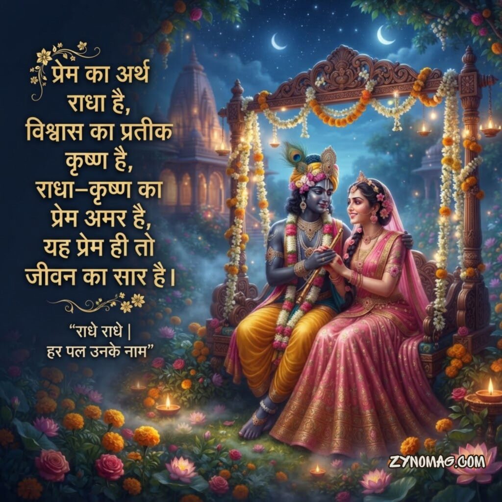 Radha Krishna Shayari 2 Line Hindi