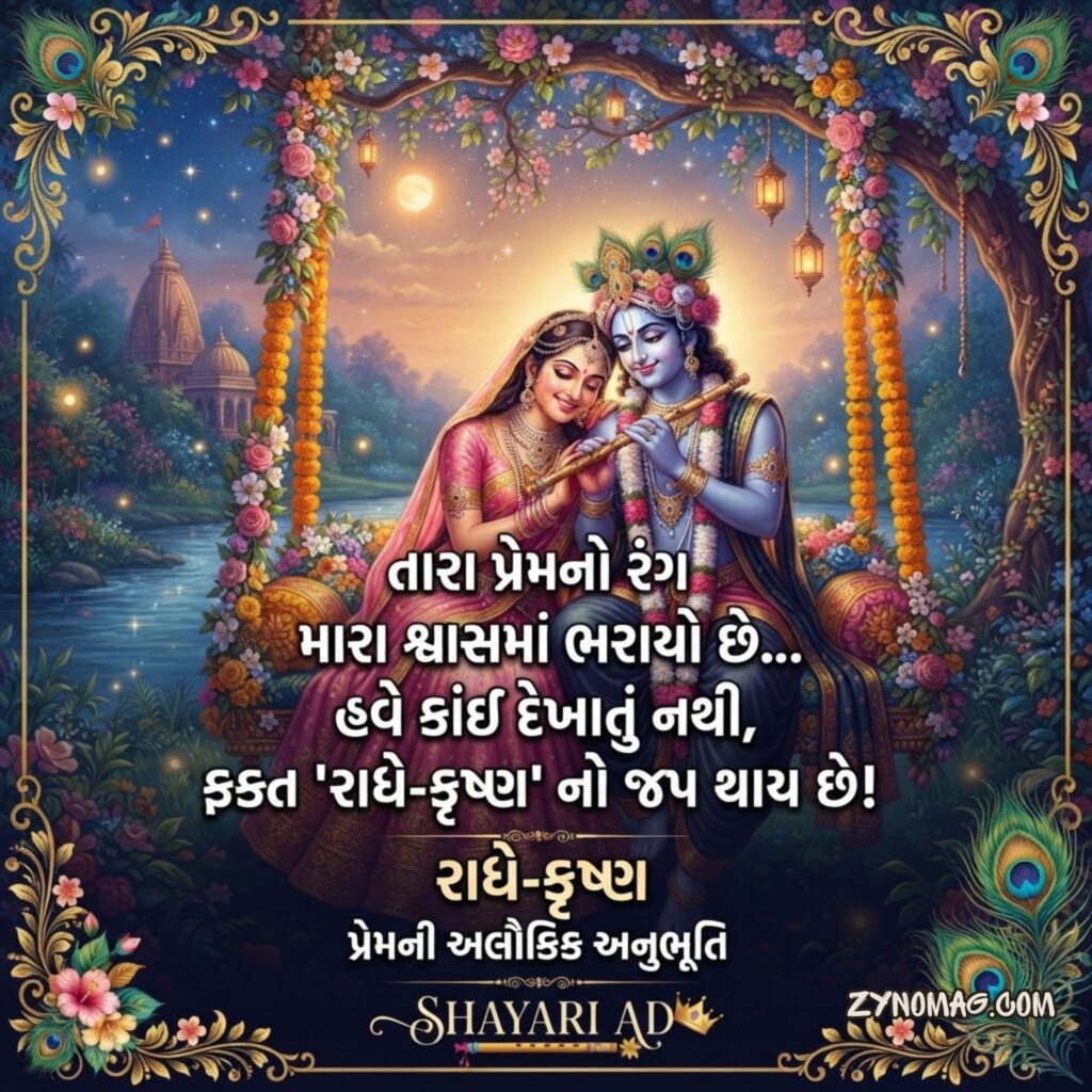 Radha Krishna Shayari Gujarati