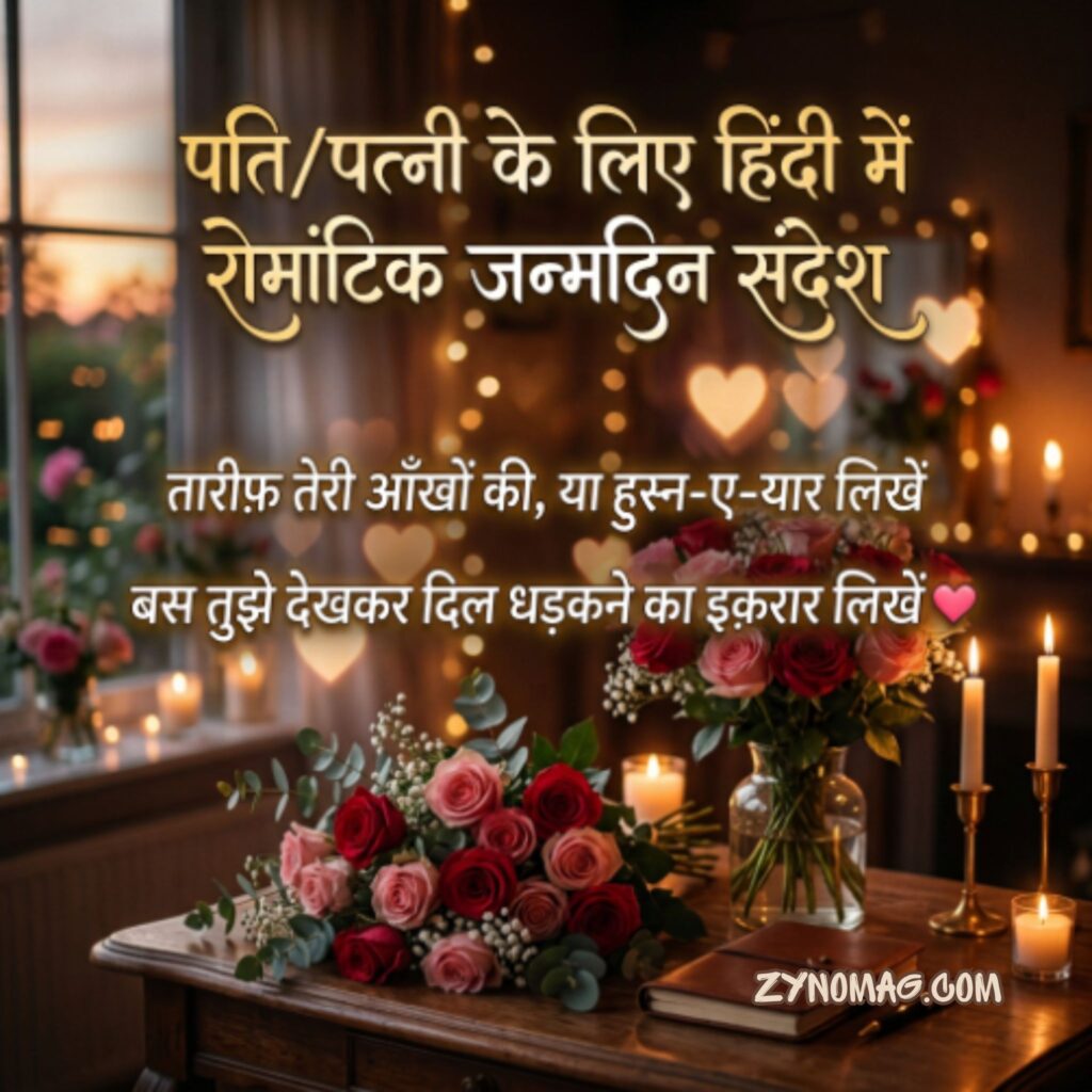 Romantic Birthday Messages in Hindi for Spouse