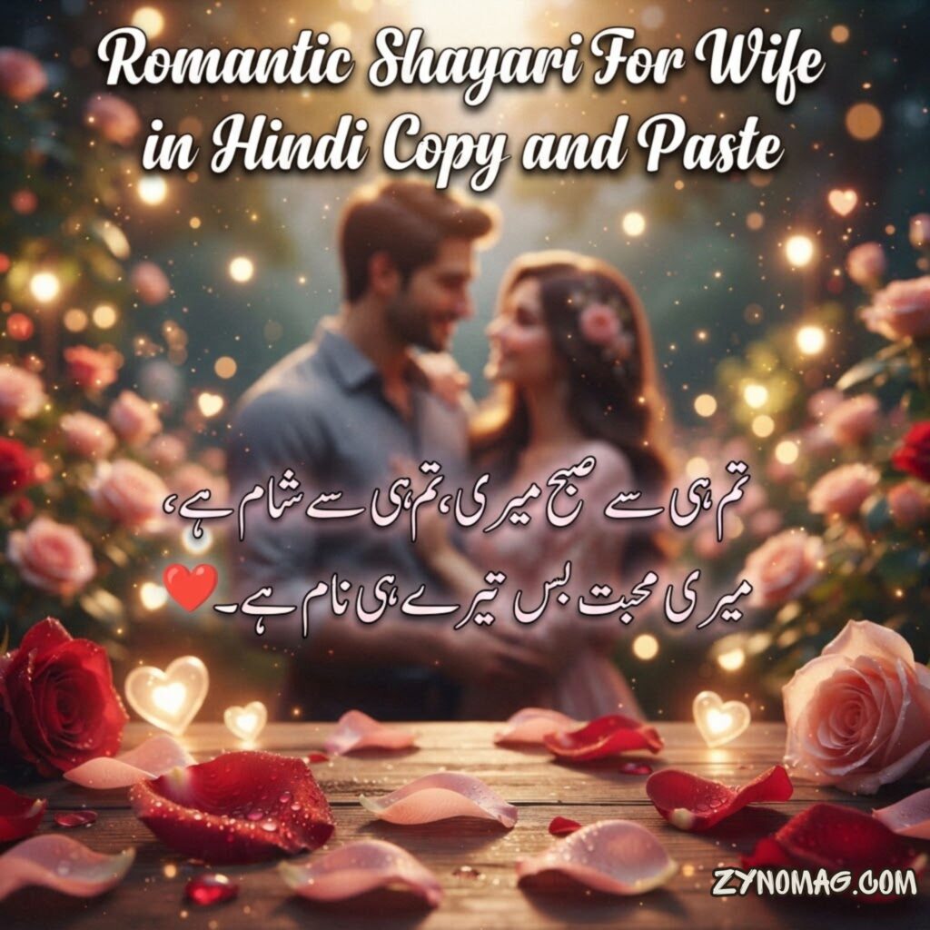 Romantic Shayari For Wife in Hindi Copy and Paste