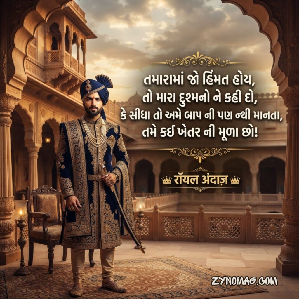 Royal Attitude Shayari Gujarati