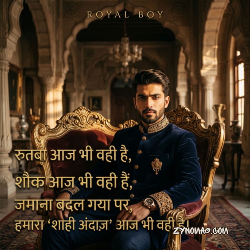 Royal Boy Status in Hindi