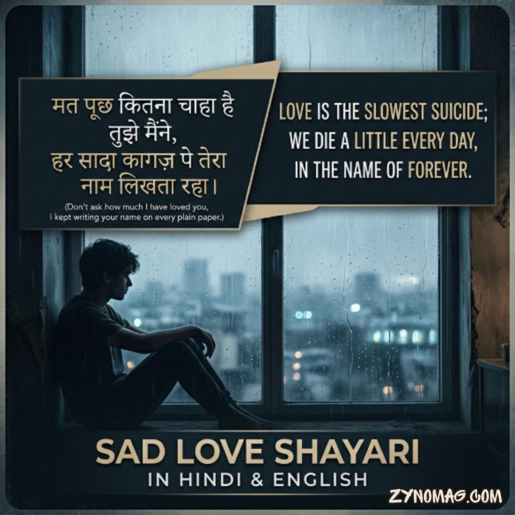 Sad Love Shayari in Hindi & English