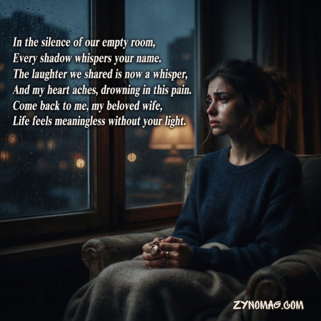 Sad Shayari for Wife in English