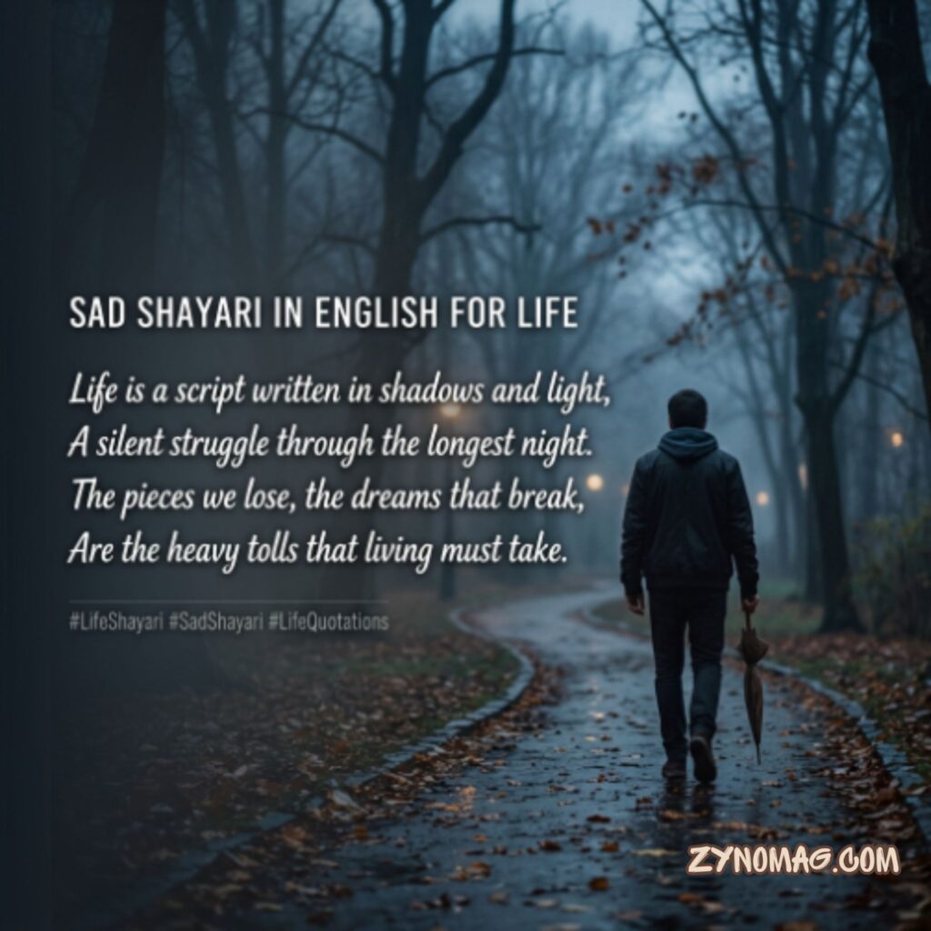 Sad Shayari in English for Life
