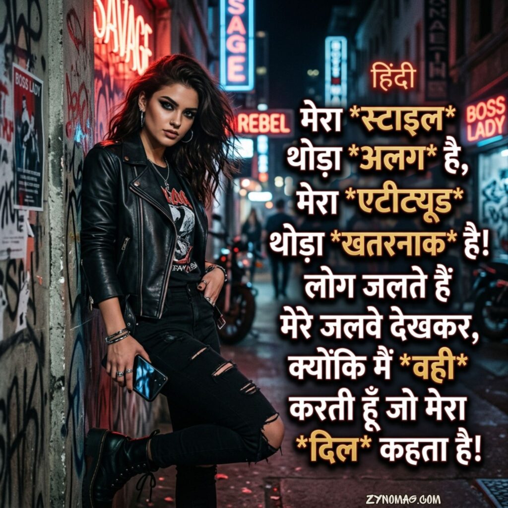 Savage Attitude Shayari for Girl