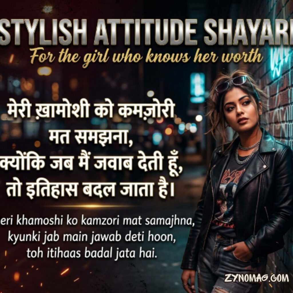 Stylish Attitude Shayari for Girl
