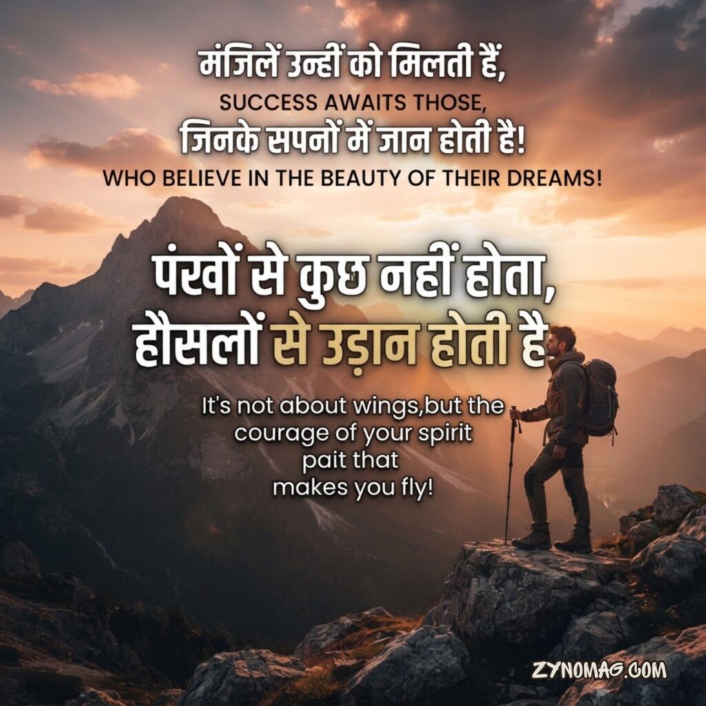Success Motivational Shayari in Hindi