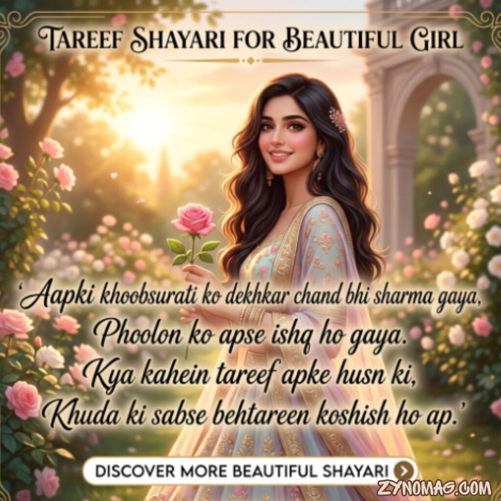 Tareef Shayari for Beautiful Girl