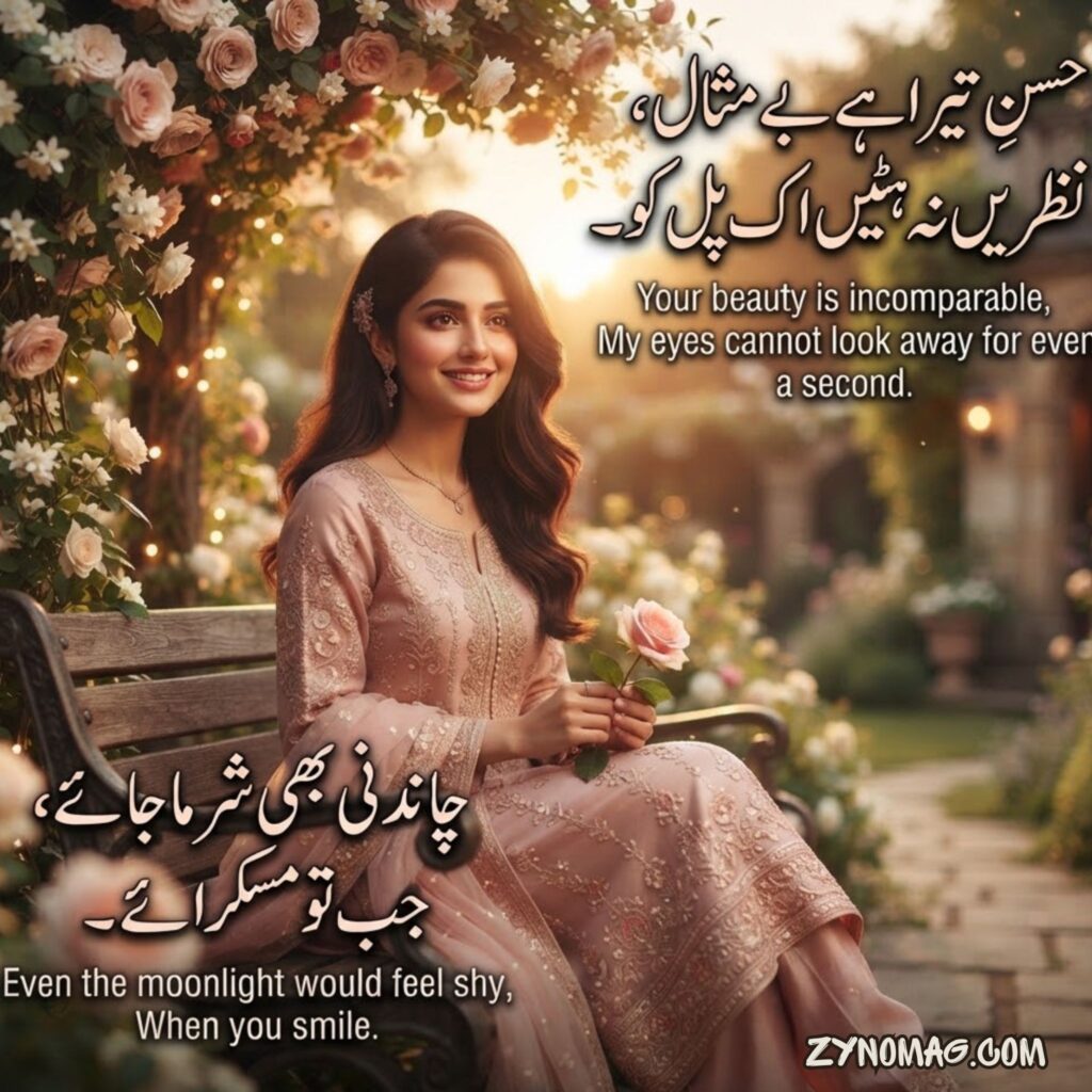 Tareef Shayari for Beautiful Girl in English in Urdu