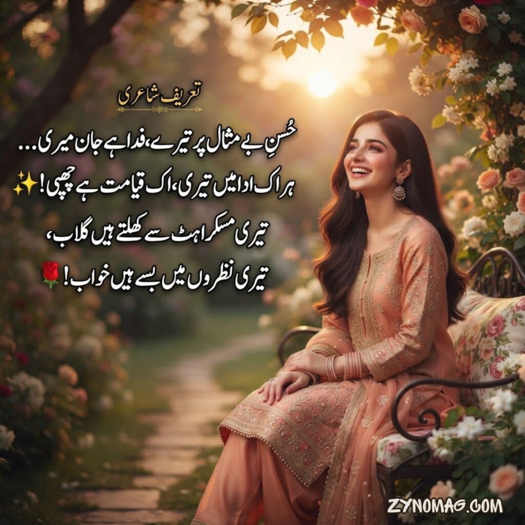 Tareef Shayari for Beautiful Girl in Urdu