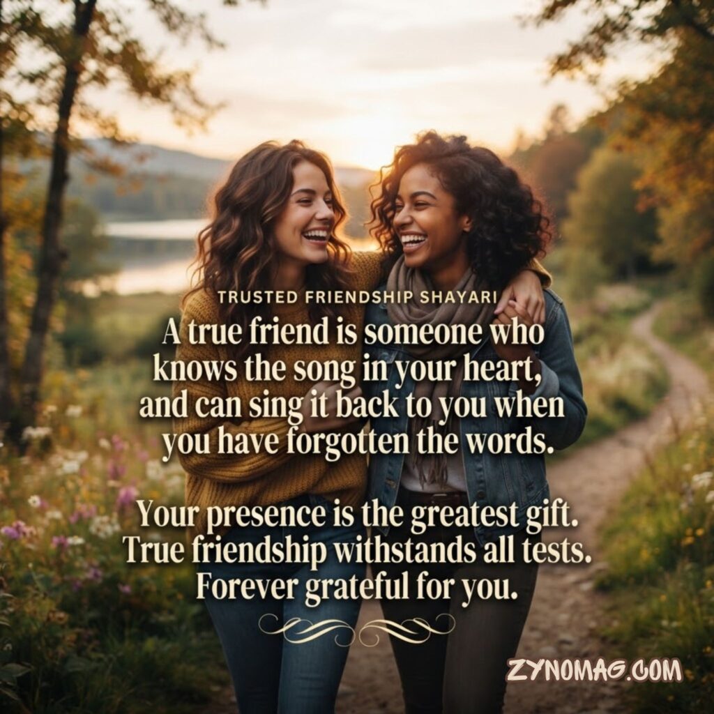 Trusted Friendship Shayari In English