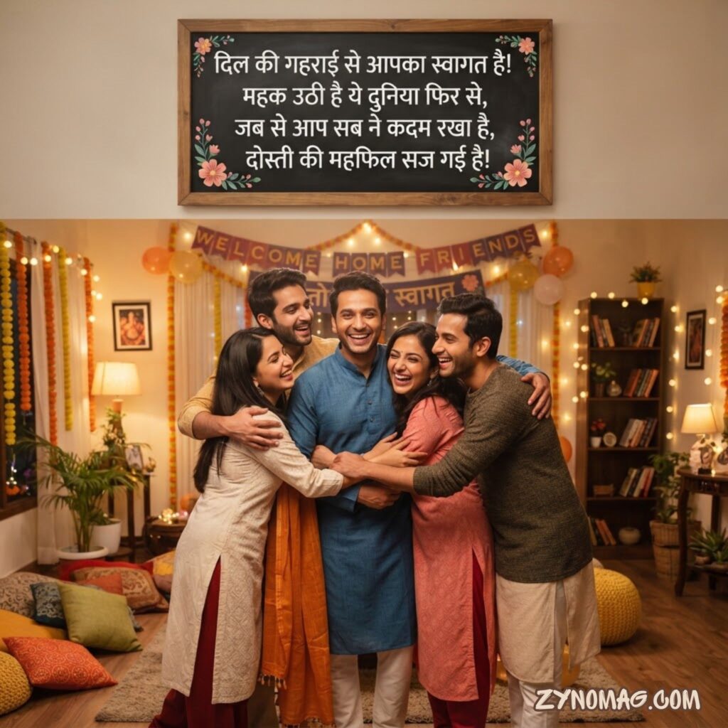 Welcome Shayari for Friends (दोस्तों के लिए स्वागत शायरी)