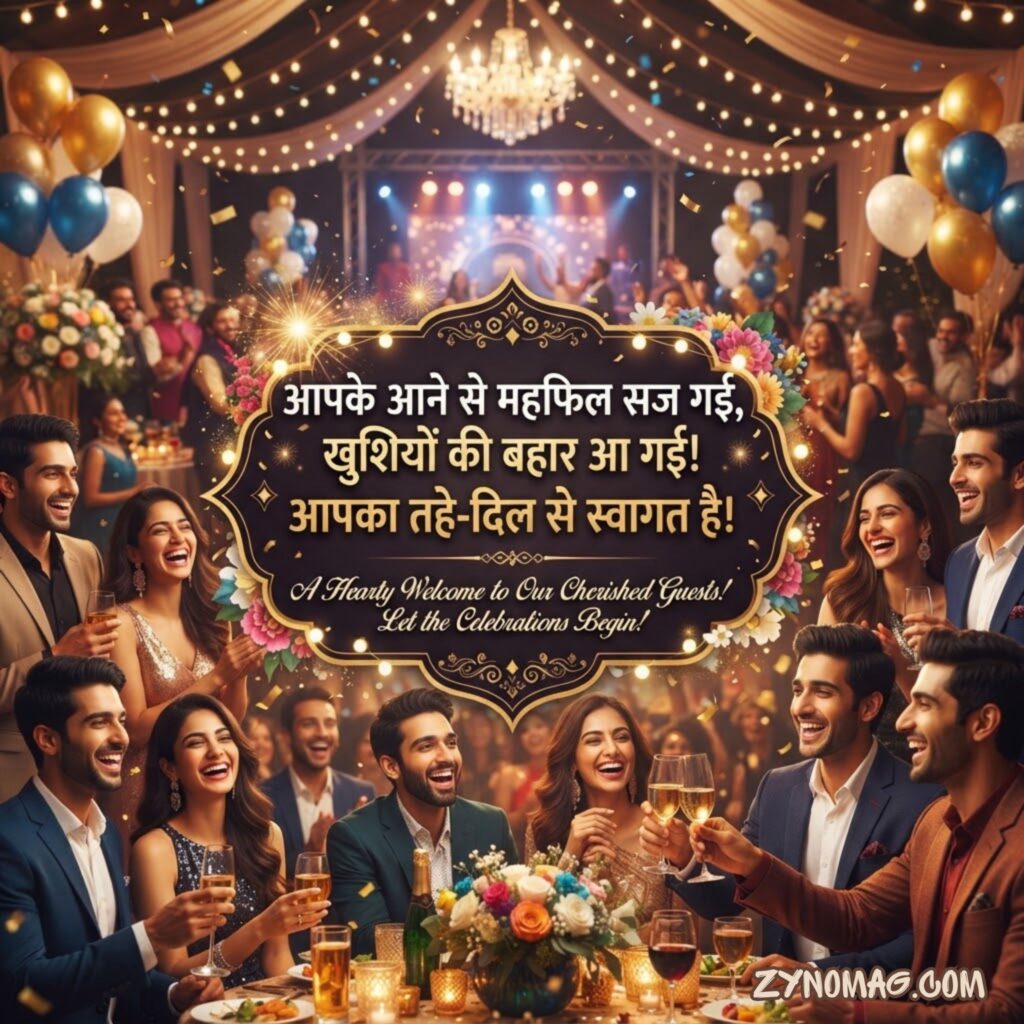 Welcome Shayari for Guests in Parties (पार्टी में स्वागत शायरी)