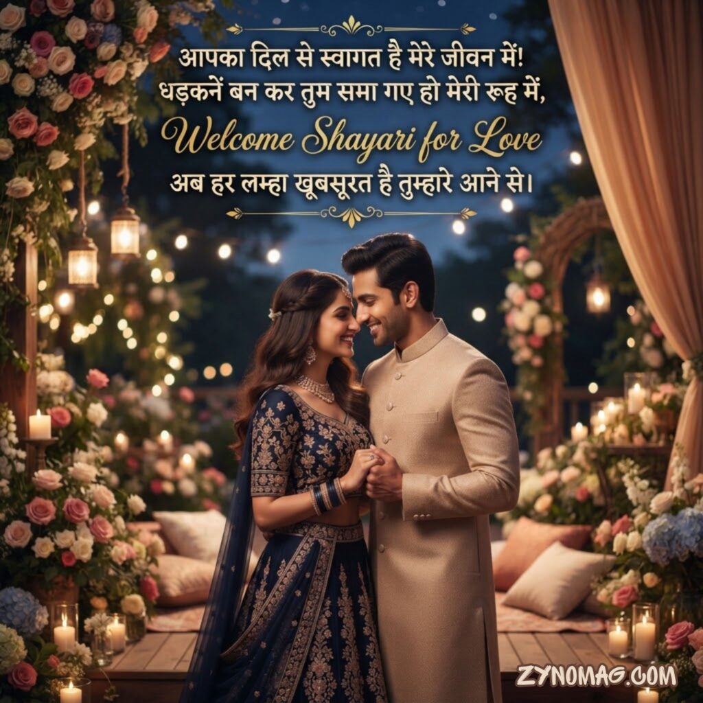 Welcome Shayari for Love (लव वेलकम शायरी)