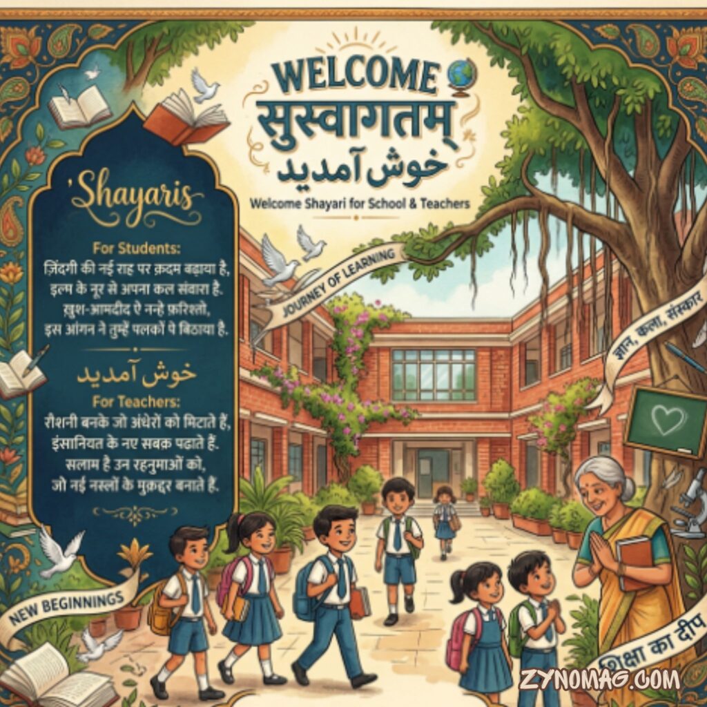 Welcome Shayari for School & Teachers (स्कूल और शिक्षकों के लिए स्वागत शायरी)