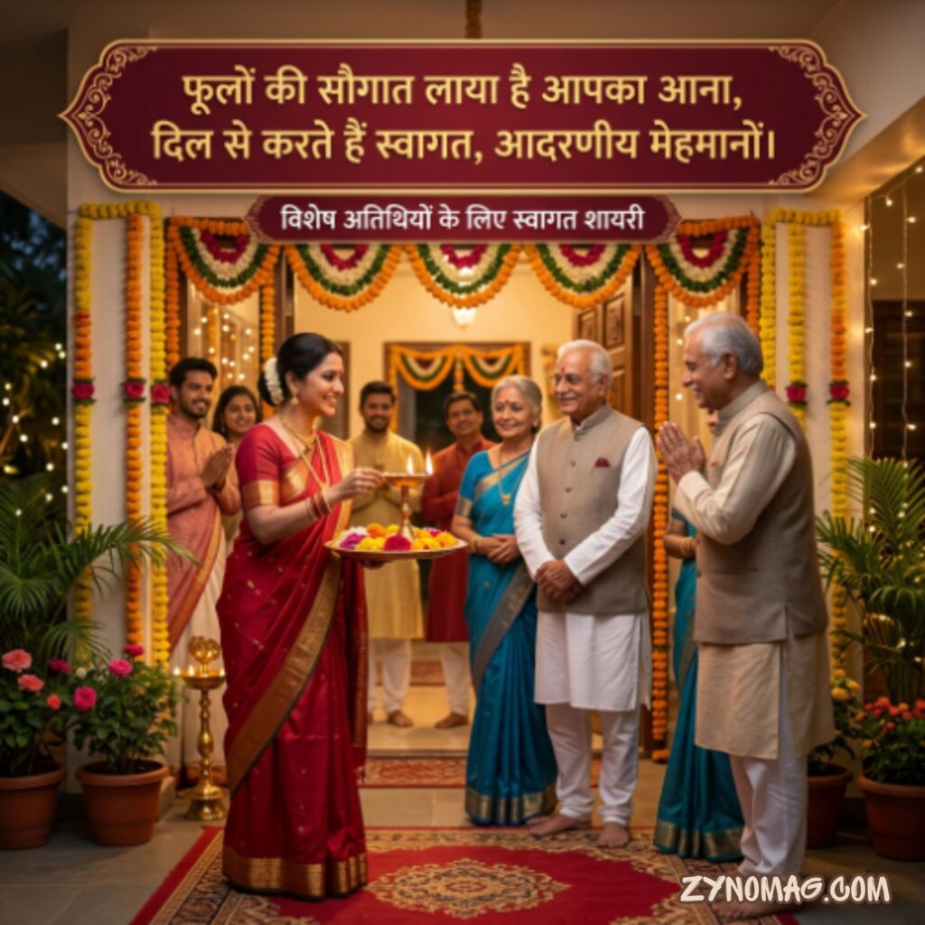 Welcome Shayari for Special Guests (विशेष अतिथि के लिए शायरी)
