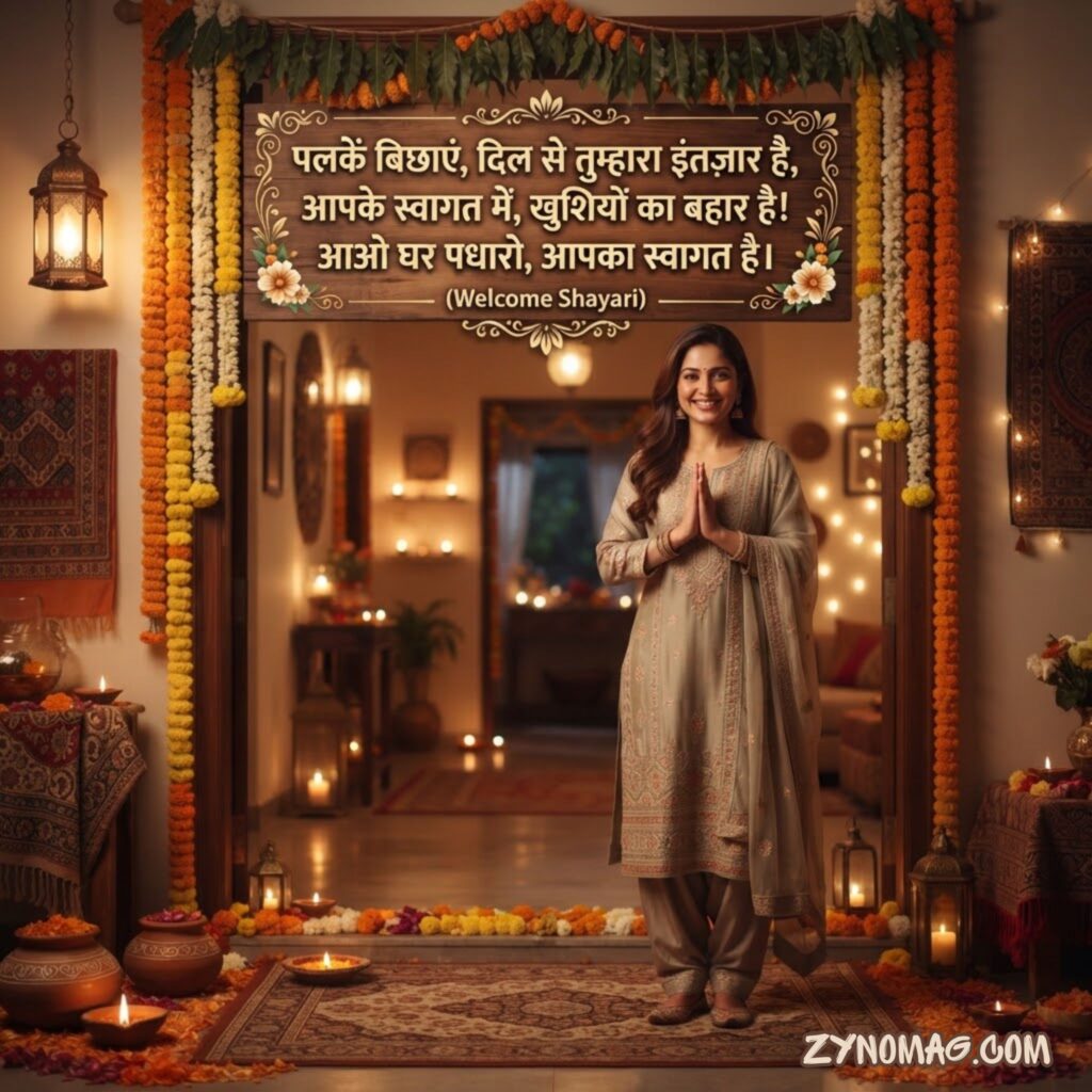 Welcome Shayari in Hindi text