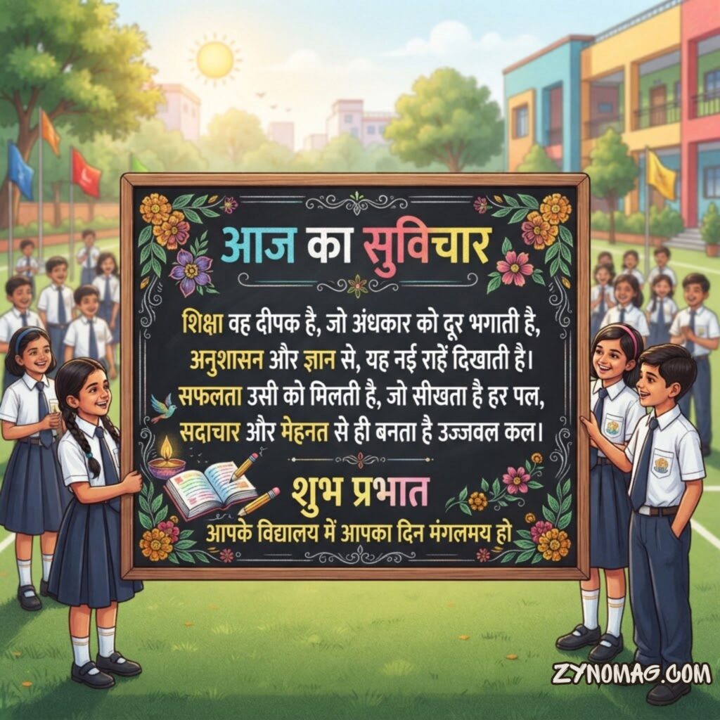 आज का सुविचार स्कूल के लिए