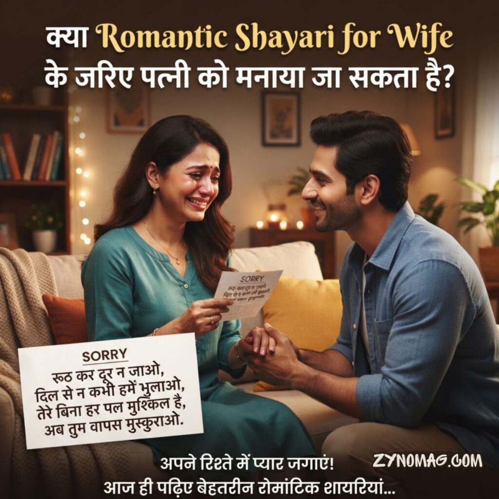 क्या Romantic Shayari for Wife के जरिए पत्नी को मनाया जा सकता है