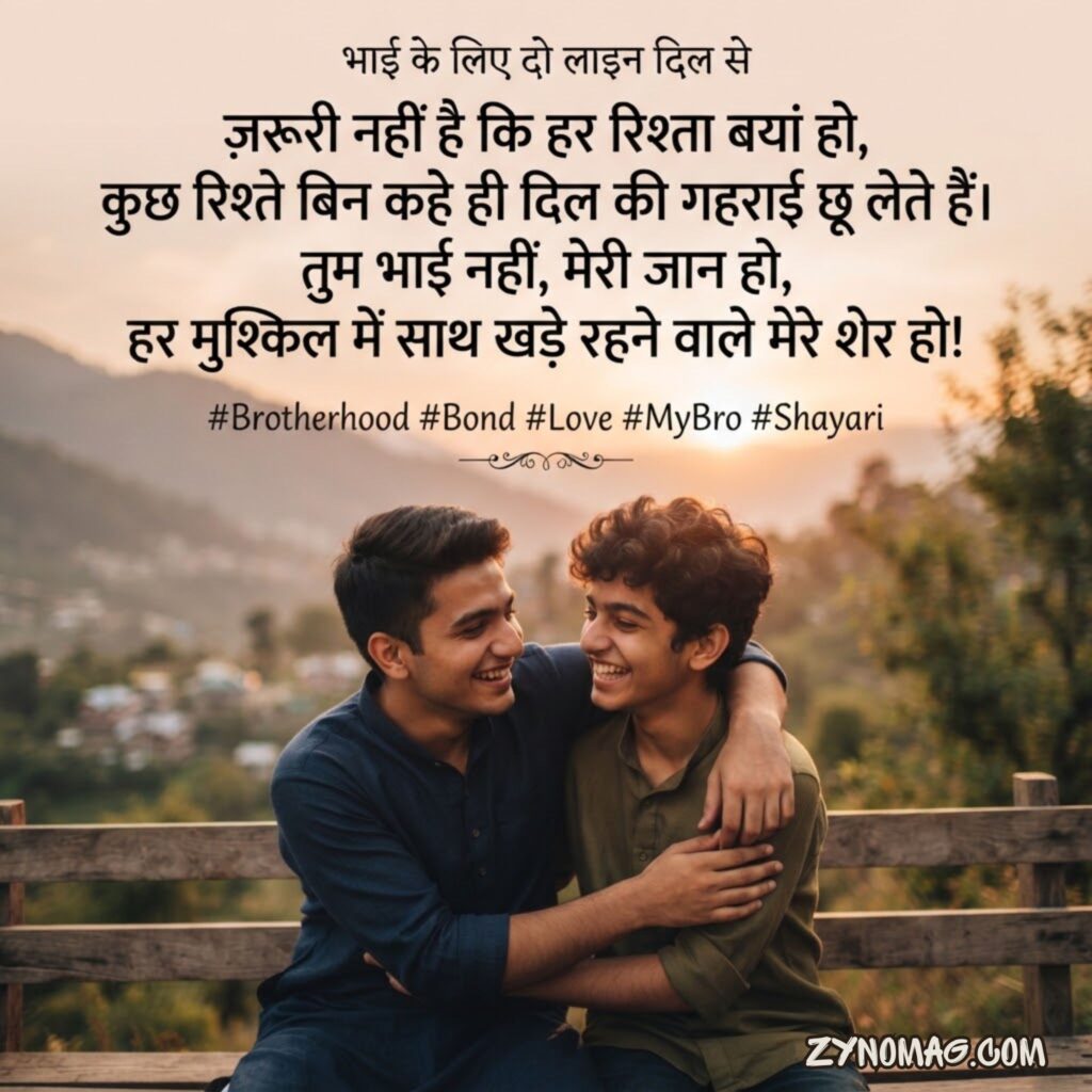 भाई के लिए दो लाइन दिल से