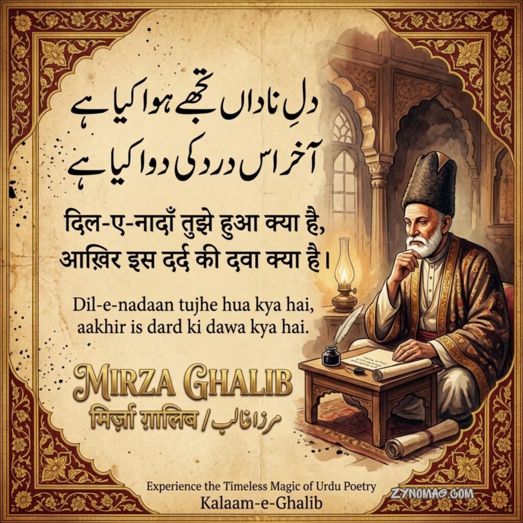 2 Line Mirza Ghalib Ki Shayari