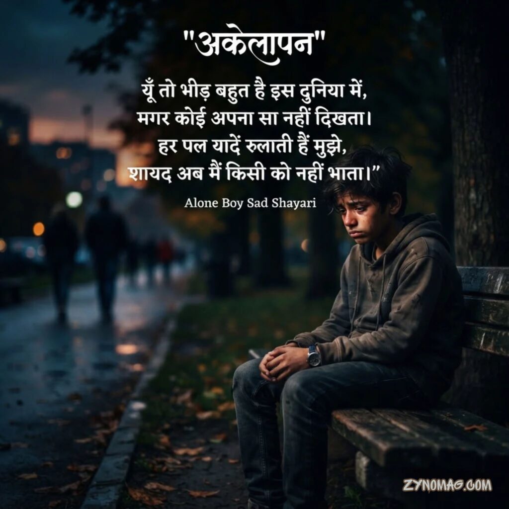 Alone Boy Sad Shayari in Hindi