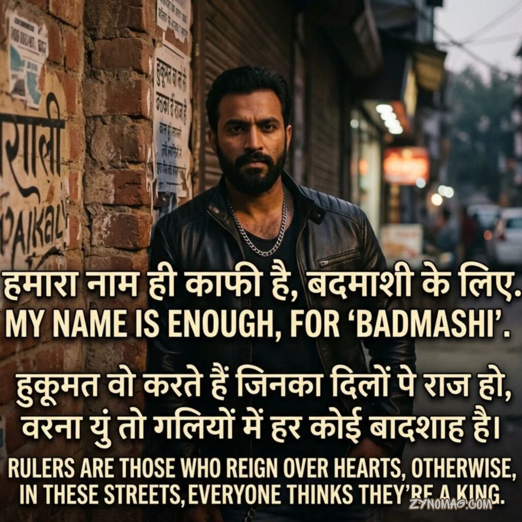 Badmashi Dialogue in English