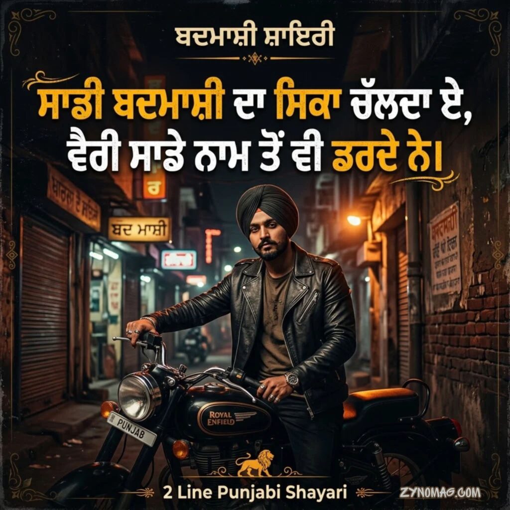Badmashi Shayari 2 Line in Punjabi